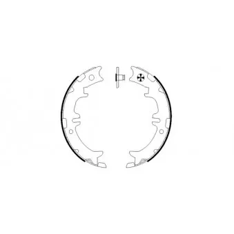 HELLA PAGID 8DA 355 050-541 - Jeu de mâchoires de frein, frein de stationnement