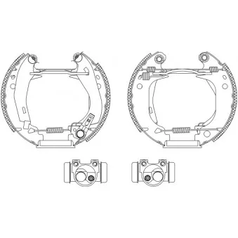 HELLA PAGID 8DB 355 003-651 - Kit de freins arrière (prémontés)