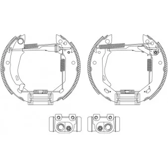 Kit de freins arrière (prémontés) HELLA PAGID 8DB 355 003-961