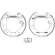 Kit de freins arrière (prémontés) HELLA PAGID [8DB 355 004-111]