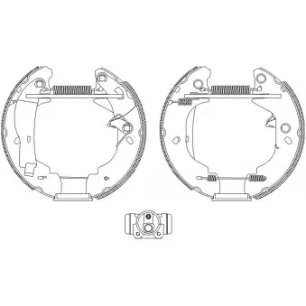 HELLA PAGID 8DB 355 004-121 - Kit de freins arrière (prémontés)