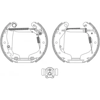 Kit de freins arrière (prémontés) HELLA PAGID [8DB 355 004-211]