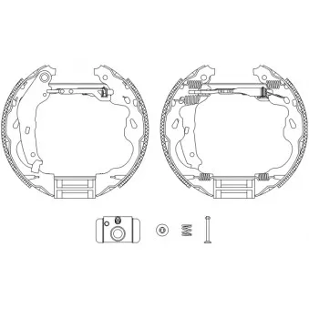 Kit de freins arrière (prémontés) HELLA PAGID OEM 5320062j01