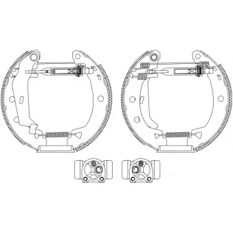 HELLA PAGID 8DB 355 005-151 - Kit de freins arrière (prémontés)