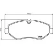 HELLA PAGID 8DB 355 005-511 - Jeu de 4 plaquettes de frein avant
