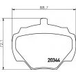 HELLA PAGID 8DB 355 005-791 - Jeu de 4 plaquettes de frein arrière