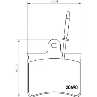 HELLA PAGID 8DB 355 005-871 - Jeu de 4 plaquettes de frein avant