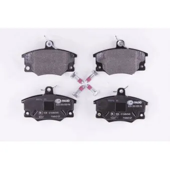 HELLA PAGID 8DB 355 005-961 - Jeu de 4 plaquettes de frein avant