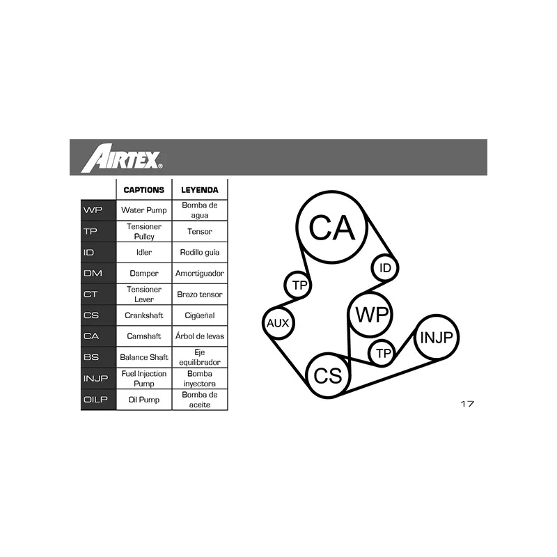 Pompe à eau + kit de courroie de distribution AIRTEX WPK-156202 - Visuel 1