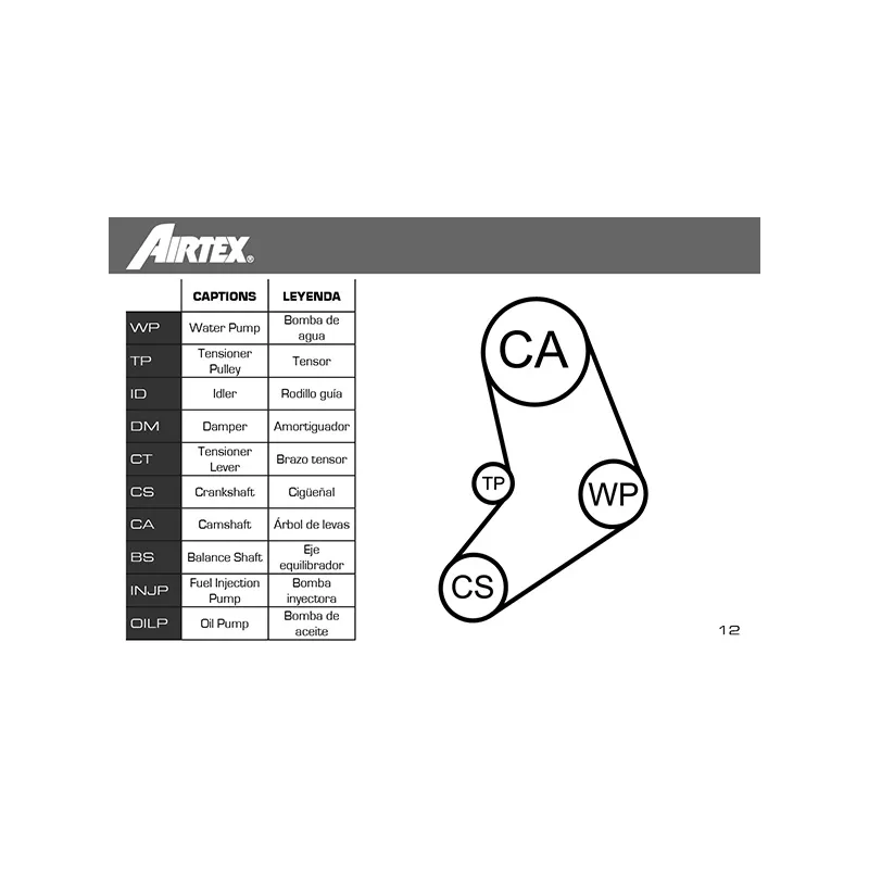 Pompe à eau + kit de courroie de distribution AIRTEX WPK-161601 - Visuel 1