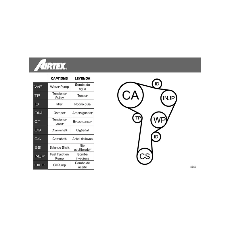 Pompe à eau + kit de courroie de distribution AIRTEX WPK-177701 - Visuel 1