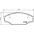 HELLA PAGID 8DB 355 006-121 - Jeu de 4 plaquettes de frein avant