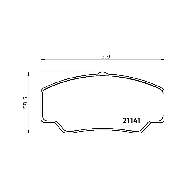 Jeu de 4 plaquettes de frein avant HELLA PAGID 8DB 355 006-151 - Visuel 1