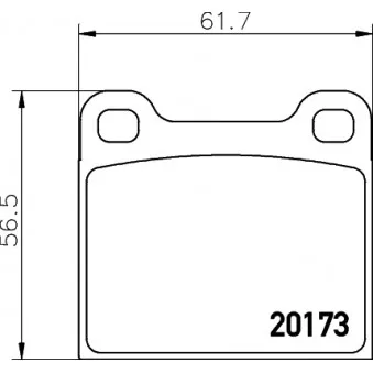 HELLA PAGID 8DB 355 006-491 - Jeu de 4 plaquettes de frein avant