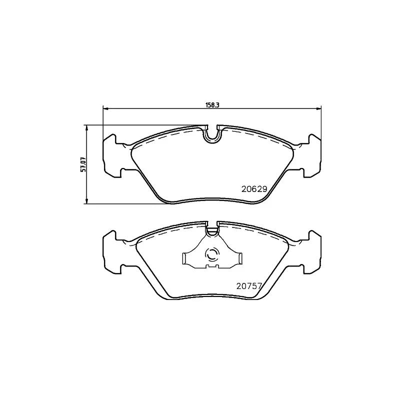 Jeu de 4 plaquettes de frein avant HELLA PAGID 8DB 355 006-511 - Visuel 1