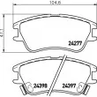 HELLA PAGID 8DB 355 006-671 - Jeu de 4 plaquettes de frein avant