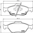 HELLA PAGID 8DB 355 006-721 - Jeu de 4 plaquettes de frein avant