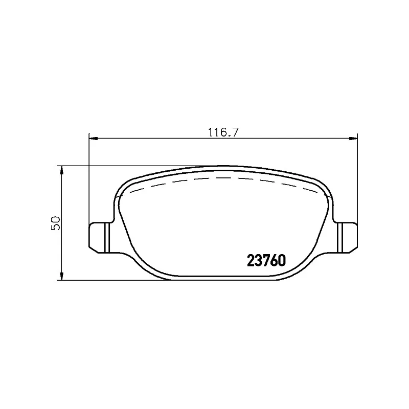 Jeu de 4 plaquettes de frein arrière HELLA PAGID 8DB 355 006-741 - Visuel 1