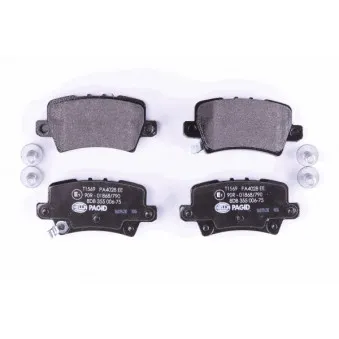 Jeu de 4 plaquettes de frein arrière HELLA PAGID OEM 43022SMGE02