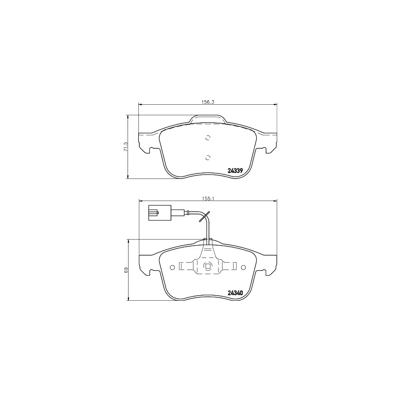 Jeu de 4 plaquettes de frein avant HELLA PAGID 8DB 355 006-901 - Visuel 1