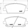 HELLA PAGID 8DB 355 006-911 - Jeu de 4 plaquettes de frein avant