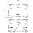 HELLA PAGID 8DB 355 006-971 - Jeu de 4 plaquettes de frein arrière