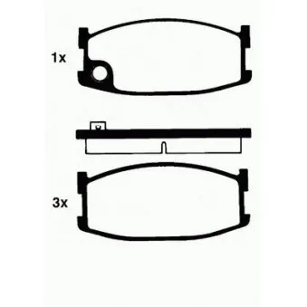 HELLA PAGID 8DB 355 007-271 - Jeu de 4 plaquettes de frein avant