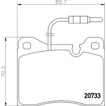 HELLA PAGID 8DB 355 007-651 - Jeu de 4 plaquettes de frein avant