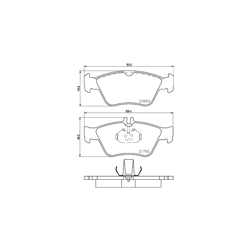 Jeu de 4 plaquettes de frein avant HELLA PAGID 8DB 355 007-831 - Visuel 1
