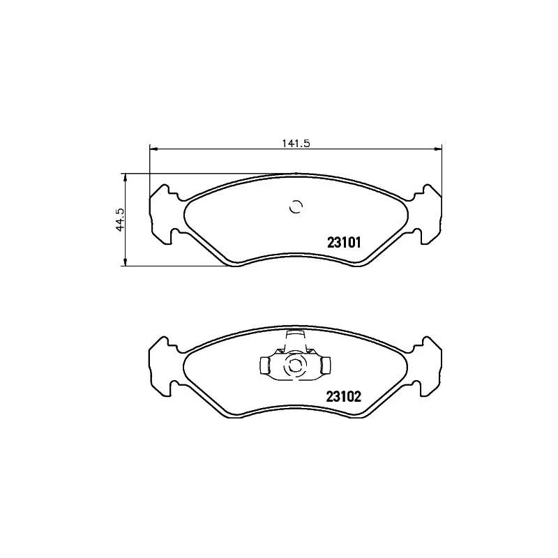 Jeu de 4 plaquettes de frein avant HELLA PAGID 8DB 355 008-051 - Visuel 1