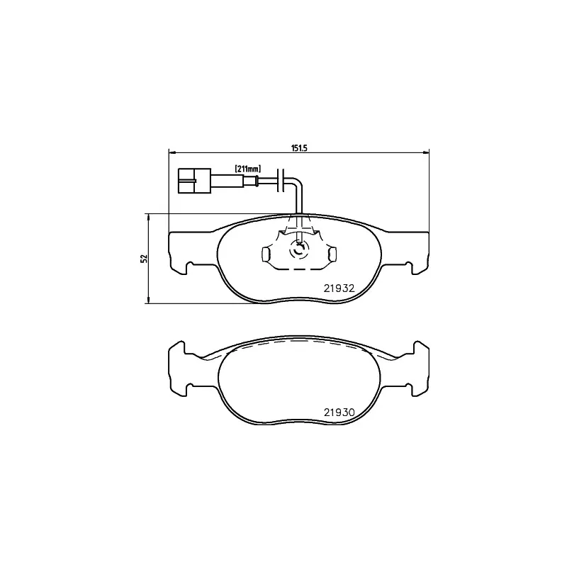 Jeu de 4 plaquettes de frein avant HELLA PAGID 8DB 355 008-061 - Visuel 1