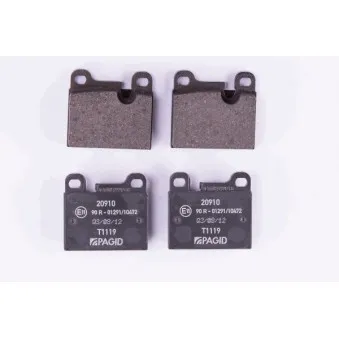 HELLA PAGID 8DB 355 008-111 - Jeu de 4 plaquettes de frein arrière