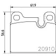 HELLA PAGID 8DB 355 008-111 - Jeu de 4 plaquettes de frein arrière