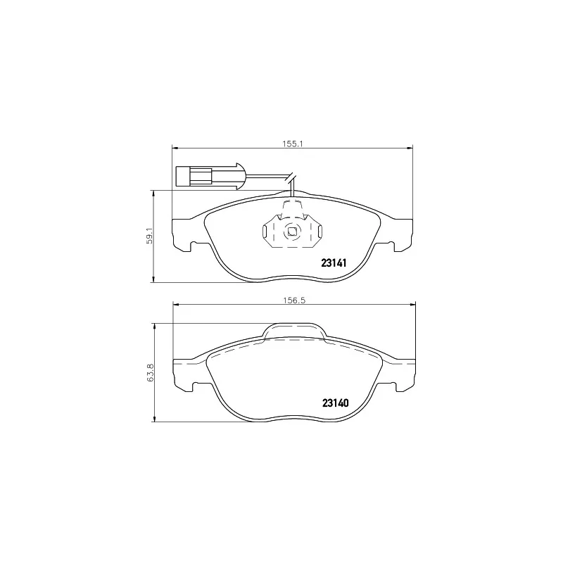 Jeu de 4 plaquettes de frein avant HELLA PAGID 8DB 355 008-421 - Visuel 1