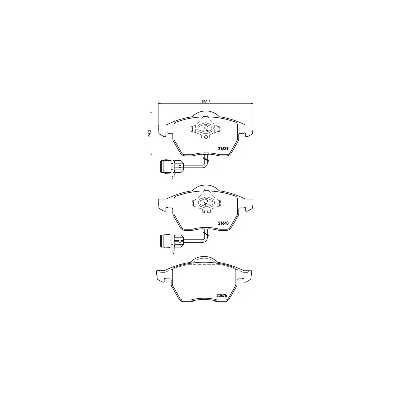 Jeu de 4 plaquettes de frein avant HELLA PAGID 8DB 355 008-531 - Visuel 1
