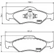 HELLA PAGID 8DB 355 008-891 - Jeu de 4 plaquettes de frein avant