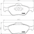 HELLA PAGID 8DB 355 008-901 - Jeu de 4 plaquettes de frein avant