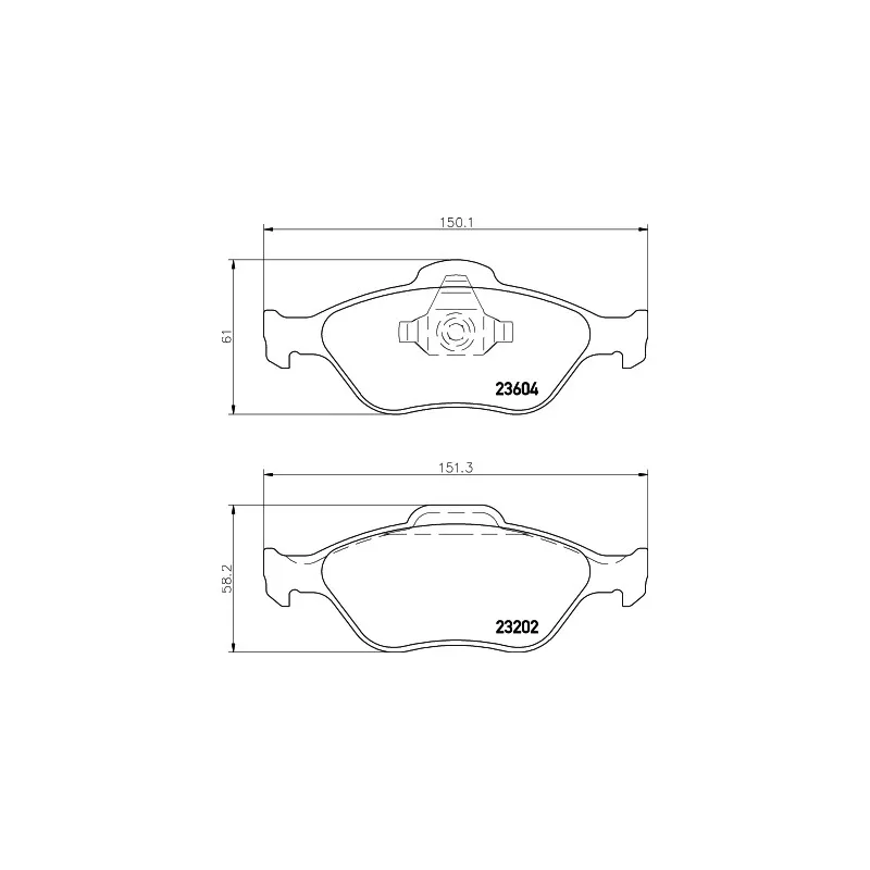 Jeu de 4 plaquettes de frein avant HELLA PAGID 8DB 355 008-901 - Visuel 1
