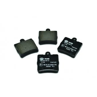 Jeu de 4 plaquettes de frein arrière HELLA PAGID OEM 0034202720