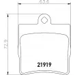 HELLA PAGID 8DB 355 008-961 - Jeu de 4 plaquettes de frein arrière