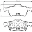 HELLA PAGID 8DB 355 009-121 - Jeu de 4 plaquettes de frein arrière