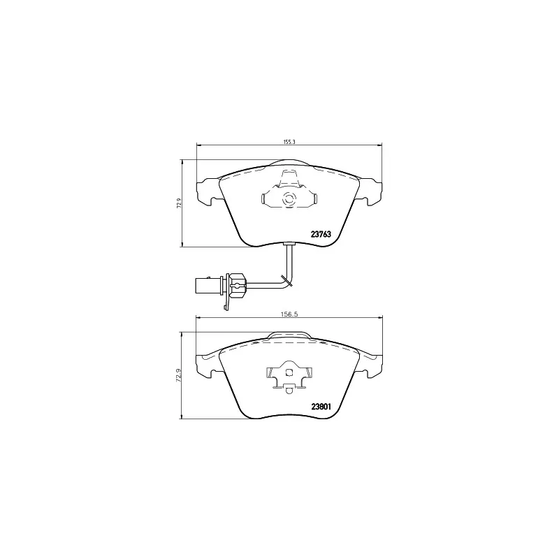 Jeu de 4 plaquettes de frein avant HELLA PAGID 8DB 355 009-201 - Visuel 1