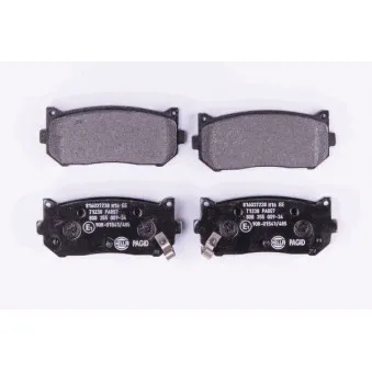 Jeu de 4 plaquettes de frein arrière HELLA PAGID OEM 0K9A02628Z