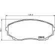 HELLA PAGID 8DB 355 009-641 - Jeu de 4 plaquettes de frein avant