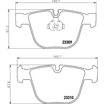 HELLA PAGID 8DB 355 009-851 - Jeu de 4 plaquettes de frein avant