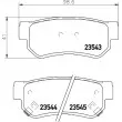 HELLA PAGID 8DB 355 009-971 - Jeu de 4 plaquettes de frein arrière