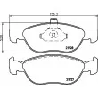 HELLA PAGID 8DB 355 010-181 - Jeu de 4 plaquettes de frein avant