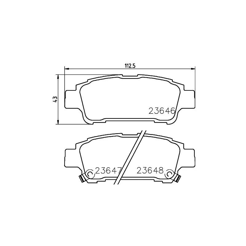 Jeu de 4 plaquettes de frein arrière HELLA PAGID 8DB 355 010-311 - Visuel 1