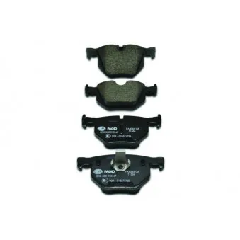 Jeu de 4 plaquettes de frein arrière HELLA PAGID OEM 34216763043