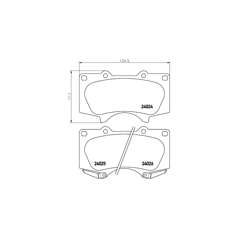 Jeu de 4 plaquettes de frein avant HELLA PAGID 8DB 355 010-491 - Visuel 1